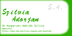 szilvia adorjan business card