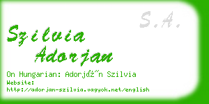 szilvia adorjan business card